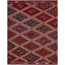 Etnik Bulvar El Dokuma Kilim Karapınar Yöresi Geometrik Desenli Halı 160 x 247 cm