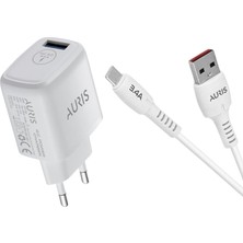 Ev Tipi 3.4A USB / Type-C Beyaz Hızlı Şarj Cihazı Takımı