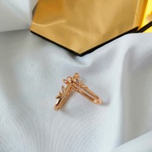 Kilig Jewelry Kadın Vip Çelik Gold Kelebek Taş Detay Küpe 25MM