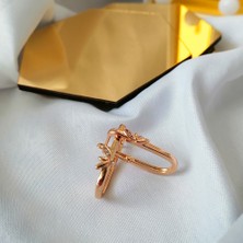 Kilig Jewelry Kadın Vip Çelik Gold Kelebek Taş Detay Küpe 25MM