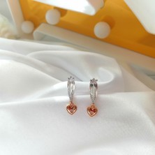 Kilig Jewelry Kadın Vip Çelik Gold Kalp Taş Küpe