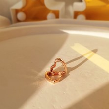 Kilig Jewelry Kadın Vip Çelik Gold Kalp Küpe 15MM