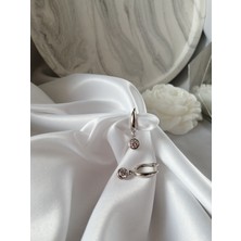 Kilig Jewelry Kadın Vip Çelik Silver Taş Detay Küpe 25MM