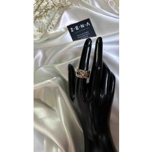 Zena Accessories Fransız Model Rose Çelik Yüzük