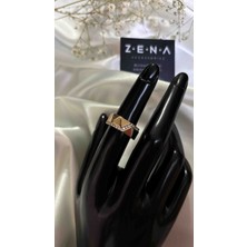 Zena Accessories Vıp Zirkon Detaylı Çelik Yüzük