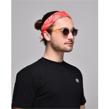 Jatelier Bast Şeffaf Turuncu Yuvarlak Unısex Güneş Gözlüğü