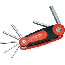 Izeltaş 4912003107 Kaset Allen Anahtar, Kırmızı/siyah, 7 Li 2.5/10