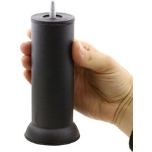 Nzb Mobilya Yükseltici Baza Metal Kanepe Koltuk Destek Ayağı M8 Civatalı Ince Diş Siyah Ayak 15 cm (12 Adet)
