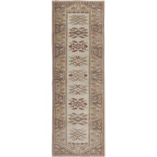 Etnik Bulvar El Dokuma Geometrik Desenli Uzun Yolluk Halı 100 x 281 cm