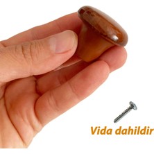 Glaswen Sert Plastik Mantar Düğme Kulp Ceviz Dolap Mobilya Mutfak Dolabı Çekmece Kapak Kulpu Kulbu