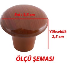 Glaswen Sert Plastik Mantar Düğme Kulp Ceviz Dolap Mobilya Mutfak Dolabı Çekmece Kapak Kulpu Kulbu