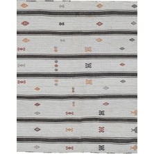 Etnik Bulvar El Dokuma Çizgi Desenli kilim 153 x 210 cm