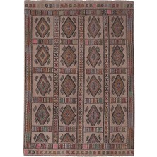 Etnik Bulvar El Dokuma Kilim Karapınar Yöresi Geometrik Desenli Halı 161 x 226 cm