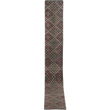 Etnik Bulvar El Dokuma Geometrik Desenli Uzun Yolluk Kilim 65 x 485 cm