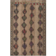 Etnik Bulvar El Dokuma Kilim Karapınar Yöresi Geometrik Desenli Halı 140 x 227 cm