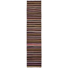 Etnik Bulvar Çizgili El Dokuma Kilim Yolluk 72 x 328 cm