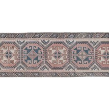 Etnik Bulvar El Dokuma Geometrik Desenli Uzun Yolluk Halı 67 x 317 cm