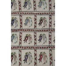 Etnik Bulvar El Dokuma Kilim Karapınar Yöresi Çiçek Desenli Halı 116 x 124 cm