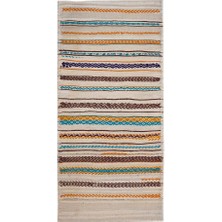 Etnik Bulvar El Dokuma Geometrik Desenli Uzun Yolluk Kilim 76 X 156 Cm