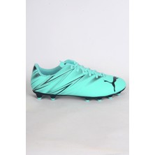 Puma PUMA107477-10 Yeşil Nane Deri Rahat Taban Bağcıklı Esnek Rahat  Erkek Krampon Spor Ayakkabı