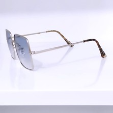 Ayel Glasses Kare  Unisex Güneş Gözlüğü Metal Çerçeve Mavi  Degrade  Cam