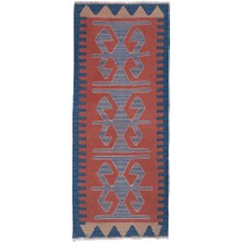Etnik Bulvar El Dokuma Kilim Geometrik Desenli Halı 45 X 105 Cm