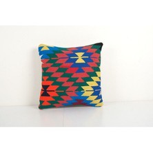 Etnik Bulvar Geometrik El Dokuma Kilim Kırlent Kılıf 40 x 40 cm (Içliksizdir)