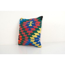 Etnik Bulvar Geometrik El Dokuma Kilim Kırlent Kılıf 40 x 40 cm (Içliksizdir)