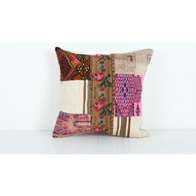 Etnik Bulvar Patchwork El Dokuma Kilim Kırlent Kılıf 48 x 48 cm