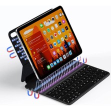 Voyo Apple iPad Air 11 2024 Magnetik Klavyeli Kılıf Smart Keyboard