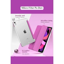 Fuchsia iPad Air 11 Inç 2024 6. Nesil M2 Çip Uyumlu Kalem Bölmeli Akıllı Smart Tablet Kılıfı