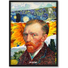 Decoryum Van Gogh Tasarım Çerçeveli Poster Tablo Hediye Duvar Aksesuarı Sanatsal Ressam Tablo