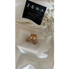 Zena Accessories Zirkon Taşlı Damla Küpe