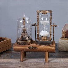 Hediye Vakti Kişiye Özel Işıklı Eyfel Kulesi Dekoratif Kum Saati