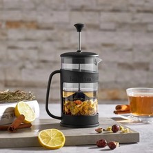 French Press Kahve ve Bitki Çayı French Press Çay ve Kahve Demleme 400ML Siyah French Press