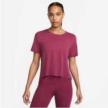 Nike Yoga Dri Fit Top Kırmızı Kadın Tişört