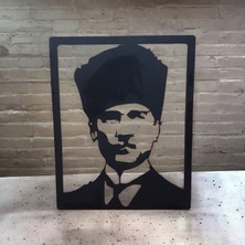 Nice Work By Nice Hands Atatürk Portresi Siyah Metal Duvar Tablosu Dekorasyon