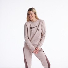 Nike W Nsw Air Flc Crew Kadın Kahverengi Günlük Stil T-Shirt DV8054-292