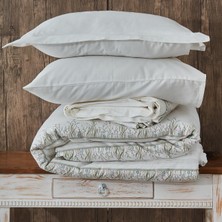 Nazik Home Masal Işlemeli Çift Kişilik 7 Parça Nevresim + Pike Set