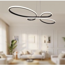 TT Aydınlatma TT041-SY Tt Aydınlatma Trend Modeli Mat Siyah LED Avize