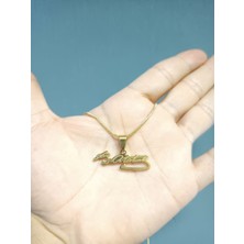 Herşey Nota Mustafa Kemal Atatürk Imza Gold Renk 316L Paslanmaz Çelik Figür Kolye