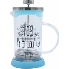 French Press Bitki Çayı Demliği Mavi 350  ml