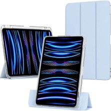 Cupcase ​apple iPad Air 11 2024 Kılıf Magnetik Ayrılabilen Airbagli Zore Sliding Tablet Kılıfı-Açık Yeşil