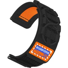 Cupcase Gear S2 KRD-112 20MM Orbital Örgülü Halat Tasarımlı Naylon Kumaş Hasır Kordon-Siyah