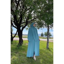Sayra Shawl Kadın Mint Şallı Ferace SYR006