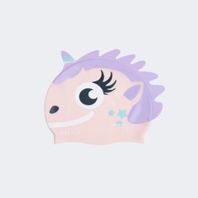 Silikon Yüzücü Bonesi - Pembe/mor Boynuzlu At Modeli - Standart Beden