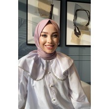 Sayra Shawl Kadın Lila Çıtçıtlı Hazır Şal SYR002