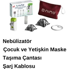 Mesh Nebulizatör Nimo Şarjlı Taşınabilir Portatif Mini Mesh Nebülizatör Çocuk Yetişkin Rahat Nefes