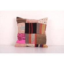 Etnik Bulvar Patchwork El Dokuma Kilim Kırlent Kılıf (Içliksizdir) 50 x 50 cm