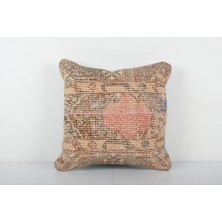 Etnik Bulvar Kahverengi Renkli Geometrik El Dokuma Kilim Kırlent Kılıf (Içliksizdir) 50 x 50 cm